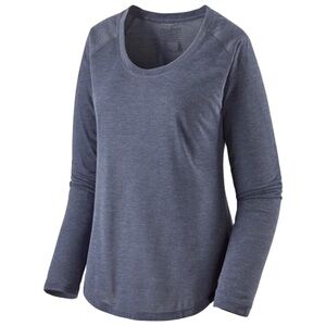 Patagonia Women's Blue Long Sleeved Capilene Cool Trail Shirt Size Large EUC